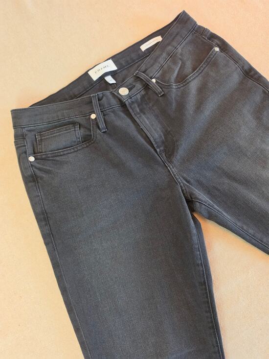 Frame Denim Denim - Frame L'Homme Black-Washed Mid-Rise Skinny Jean Sz 32 NWT